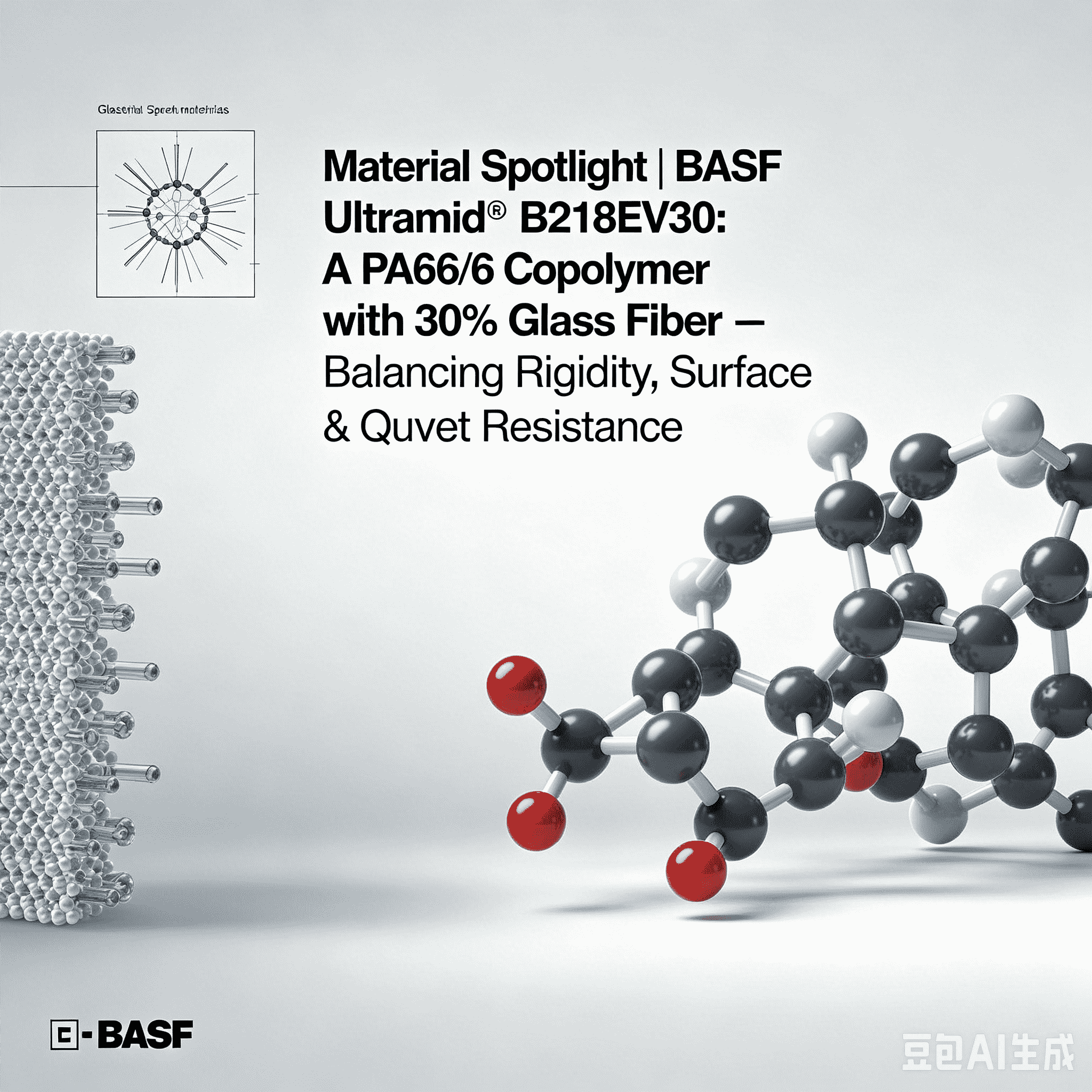 మెటీరియల్ స్పాట్లైట్ | BASF Ultramid® B218EV30: 30% గ్లాస్ ఫైబర్తో కూడిన PA66/6 కోపాలిమర్ - బ్యాలెన్సింగ్ దృఢత్వం, ఉపరితల నాణ్యత & వేడి నిరోధకత